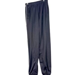 Kelme Pants Mens Medium Black Track Joggers Elastic Waist Zip Pockets Athletic